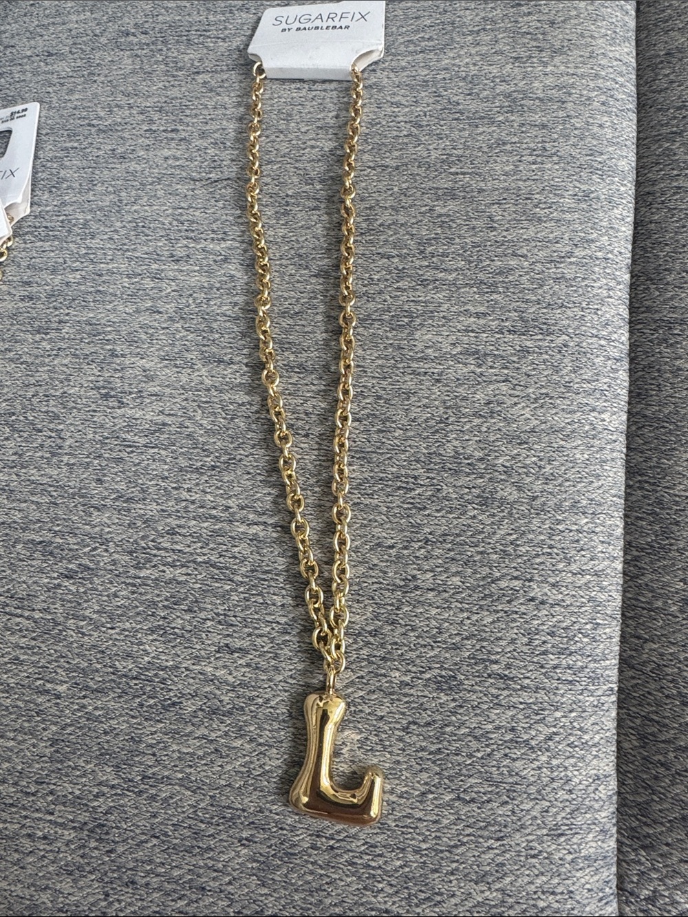 Sugarfix by BaubleBar Gold Initial L Pendant Necklace